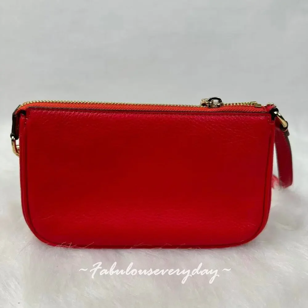 Coach Nolita 19 Shoulder Bag Leather/Gold/Carnation CBQ88 + Extended Chain NWT